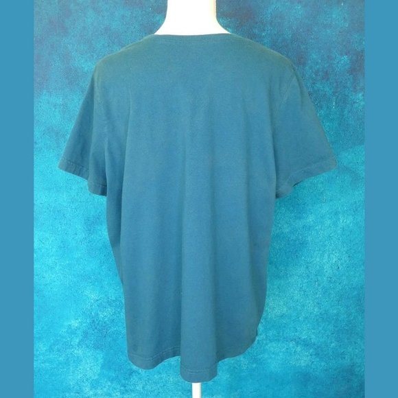 Woman Within Woman Within Teal V Neck Tee 18/20 L - Picture 5 of 8